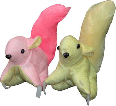 

Atorakushon SQUIRREL TEDDY SOFT TEDDY BEAR LOVE VALENTINE COUPLE BIRTHDAY GIFT PACK OF 2 - 12 cm(Multicolor)