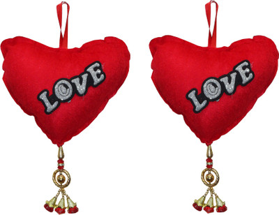 

Atorakushon Pack of 2 Latkan/jhumka love heart teddy hanging decoration with Music By Pushing On heart Soft Stuffed Valentine Birthday Gift - 3 cm(Multicolor)