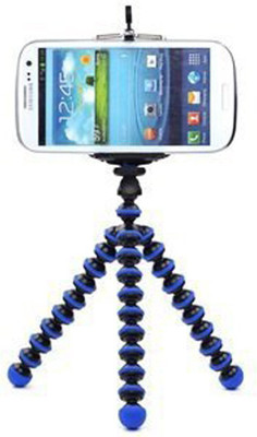 

Boom Octopus style Portable Adjustable Tripod Stand with Retractable Holder for Apple iPhone 3G 3GS 4 4s iPhone 5 5c 5s Samsung Galaxy s3 i9300 s4 i9500 Tripod(Black, Blue, Supports Up to 3000 g)