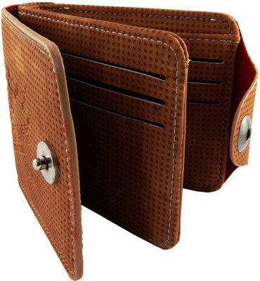 

Teenage Men Tan Artificial Leather Wallet(9 Card Slots)
