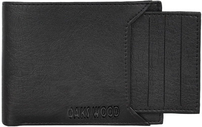 

Oaks Wood Boys Black Artificial Leather Wallet(6 Card Slots)