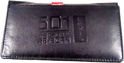 

Levi's Men Black Genuine Leather Wallet(10 Card Slots)
