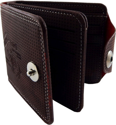 

Teenage Men Brown Artificial Leather Wallet(9 Card Slots)