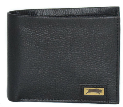

Ox Men Black Genuine Leather Wallet(7 Card Slots)