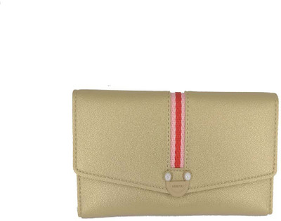 

BAEnagari Women Casual Gold Artificial Leather Wallet(10 Card Slots)