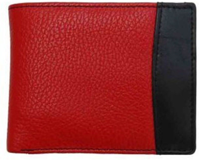 

hydensyde Men Red Genuine Leather Wallet(3 Card Slots)