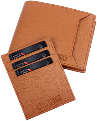 

oaks wood Boys Tan Artificial Leather Wallet(6 Card Slots)