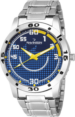 

Ravinson 3842SM04 New Stainless Steel Blue Dial Casual Analog Wrist Watch - For Men