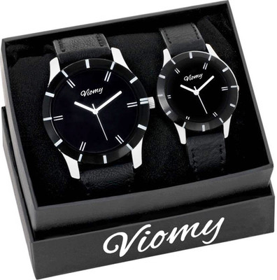 

VIOMY GL11004 - DECENT BLACK DIAL COUPLE COMBO WATCH IN STREP STYLE SPECIALLY DESIGN FOR LOVING COUPLE COUPLE COMBO Watch - For Men & Women