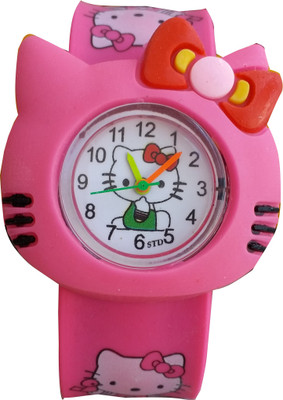 

SS Traders Cute Pink Kitty Strap Watch - For Girls