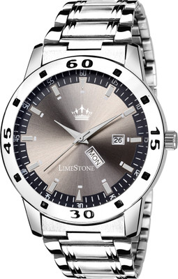 

LimeStone LS2720 Day and Date Functioning Magnum Wine Grey Analog Watch - For Men