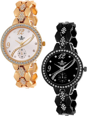 

Swisso SWS-8041-Blk-Gld Analogue Watch - For Women