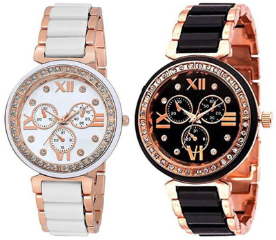 

SECONDSNHOUR Stone-studded dial- combo of two watches Watch - For Women
