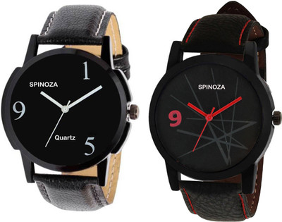 

SPINOZA 02S01P155 professional leather belt stylish and attractive couple Watch - For Men