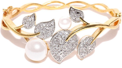 Priyaasi Alloy Cubic Zirconia Gold-plated Bracelet