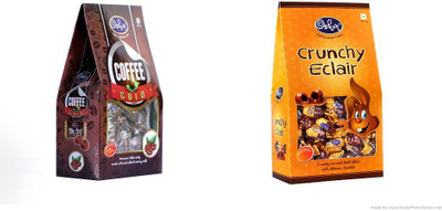 

Oshon "COFFEEGOLD_500_BOX & CRUNCHY_ECLAIR_500_BOX " Creamy Milk Candy(Pack of 2)