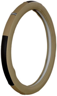 AUTO PEARL Steering Cover For Volkswagen Polo Exquisite(Brown Beige, Leatherite)