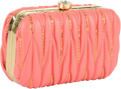

Tooba Handicraft Party Pink Clutch