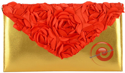 

Tooba Handicraft Party Red Clutch