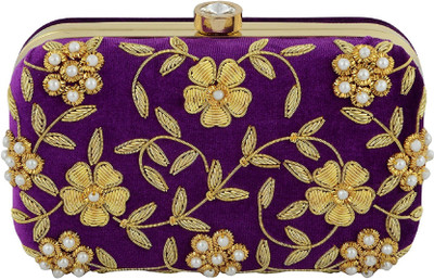 

Tooba Handicraft Party Purple Clutch