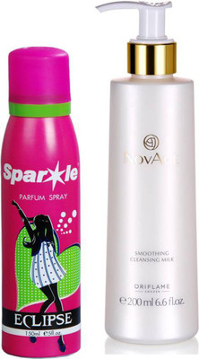 

Oriflame Sweden NovAge Skin Softening Toning Lotion 200ml (32742) With one sparkle perfume spray 150 ml(Set of 2)