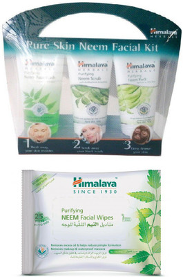 

Himalaya Purifying Skin Neem Facial Kit, Purifying Neem Facial Wipes(Set of 2)