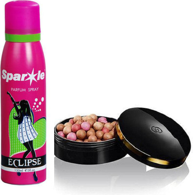 

Oriflame Sweden Giordani Gold Bronzing Pearls 25g (Natural Peach - 32083) Wth one sparkle perfume spray 150 ml(Set of 2)