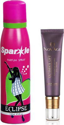

Oriflame Sweden NovAge Ultimate Lift Advanced Lifting Eye Cream 15ml (31542) With one sparkle perfume spray 150 ml(Set of 2)