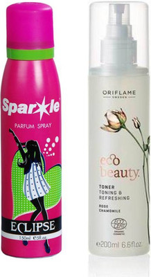

Oriflame Sweden Ecobeauty Toner 200ml (32198) With one sparkle perfume spray 150 ml(Set of 2)