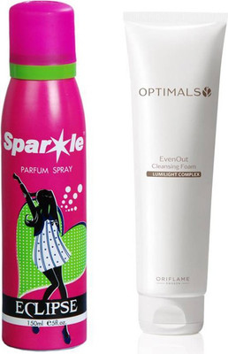 

Oriflame Sweden Optimals Even Out Foaming Cleanser 150ml (33224) With one sparkle perfume spray 150 ml(Set of 5)