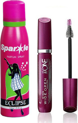 

Oriflame Sweden The ONE Eyes Wide Open Mascara 8ml ( Black - 31473 ) With one sparkle perfume spray 150 ml(Set of 2)