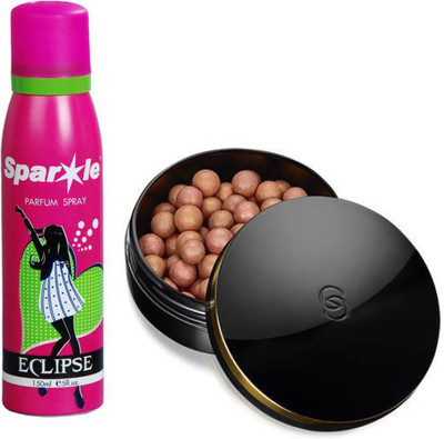 

Oriflame Sweden Giordani Gold Bronzing Pearls 25g (Dark Bronze - 32084) Wth one sparkle perfume spray 150 ml(Set of 2)