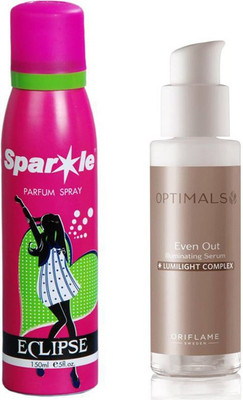 

Oriflame Sweden Optimals Even Out Skin Correcting Serum 30ml (33108) With one sparkle perfume spray 150 ml(Set of 2)