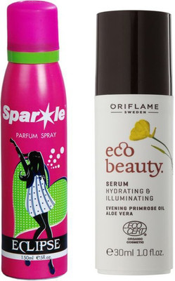 

Oriflame Sweden Ecobeauty Serum 30ml (32203) With one sparkle perfume spray 150 ml(Set of 2)