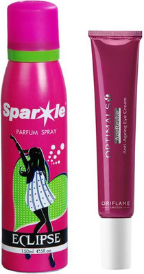 

Oriflame Sweden Optimals Age Revive Anti-Ageing Eye Cream 15 ml (32476) one sparkle perfume spray 150 ml(Set of 2)