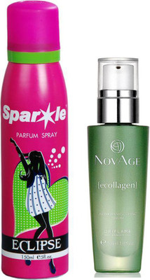 

Oriflame Sweden NovAge Refining Foaming Gel Cleanser 200ml (32596) With one sparkle perfume spray 150 ml(Set of 2)