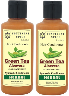 

Continent Spice Khadi Green Tea Aloevera Hair Conditioner (Pack of 2) CS682005(100 ml)