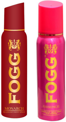 

Fogg MONARCH DEODORANT 120 ML+ESSENCE DEODORANT 120 ML Deodorant Spray - For Men & Women(120 ml, Pack of 2)
