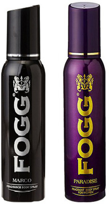 Fogg MARCO DEODORANT 120 ML+PARADISE DEODORANT 120 ML Deodorant Spray - For Men & Women(120 ml, Pack of 2) available at flipkart for Rs.500