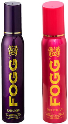 Fogg DELICIOUS DEODORANT 120 ML+PARADISE DEODORANT 120 ML Deodorant Spray - For Men & Women(120 ml, Pack of 2) available at flipkart for Rs.500