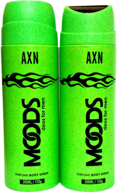 

Moods AXN Perfume Body Spray - For Men(400 ml, Pack of 2)