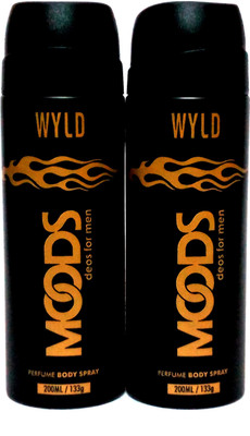 

Moods WYLD Perfume Body Spray - For Men(400 ml, Pack of 2)