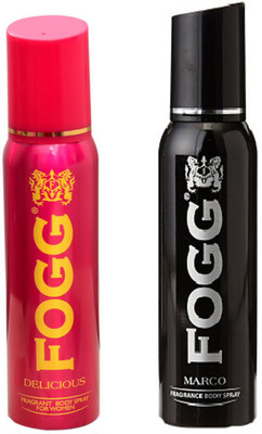 

Fogg DELICIOUS DEODORANT 120 ML + MARCO DEODORANT 120 ML Deodorant Spray - For Men & Women(120 ml, Pack of 2)