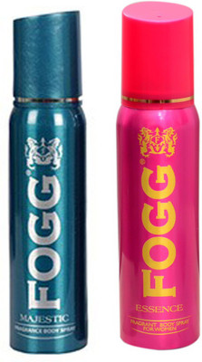 

Fogg MAJESTIC DEODORANT 120 ML+ESSENCE DEODORANT 120 ML Deodorant Spray - For Men & Women(120 ml, Pack of 2)