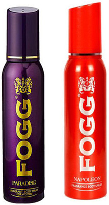 Fogg NAPOLEON DEODORANT 120 ML+PARADISE DEODORANT 120 ML Deodorant Spray - For Men & Women(120 ml, Pack of 2) available at flipkart for Rs.500