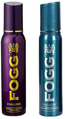 Fogg MAJESTIC DEODORANT 120 ML+PARADISE DEODORANT 120 ML Deodorant Spray - For Men & Women(120 ml, Pack of 2) available at flipkart for Rs.500