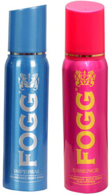 

Fogg IMPERIAL DEODORANT 120 ML+ESSENCE DEODORANT 120 ML Deodorant Spray - For Men & Women(120 ml, Pack of 2)