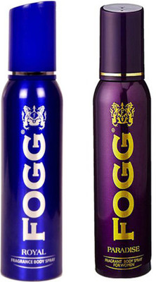 Fogg ROYAL DEODORANT 120 ML+PARADISE DEODORANT 120 ML Deodorant Spray - For Men & Women(120 ml, Pack of 2) available at flipkart for Rs.500