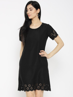 U&F Women A-line Black Dress