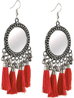 FashMade Mirror Thread Tassel Alloy Tassel Earring